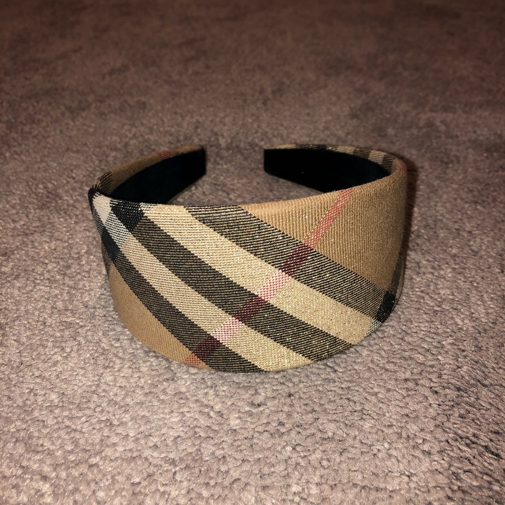 Burberry Tan Plaid Padded Headband